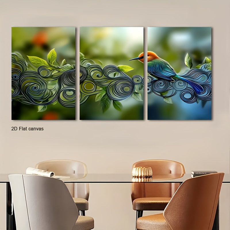 Canvas Wrap Ready - Bezramowe płótno 3-częściowe z ramą -